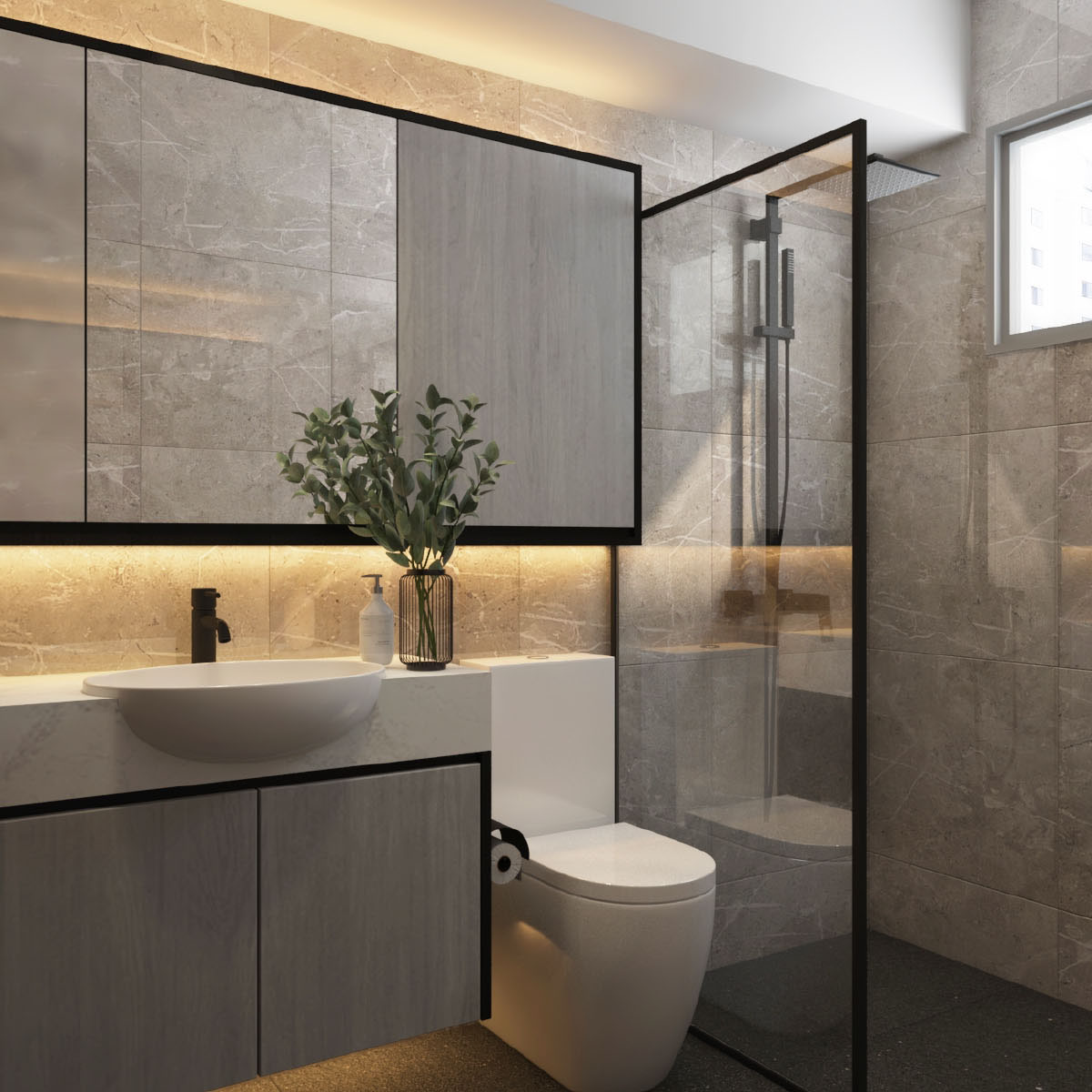 Blk172C Edgedale Plains - Bathroom Design wih LED Blk172C Edgedale Plains - Bathroom Design wih LED