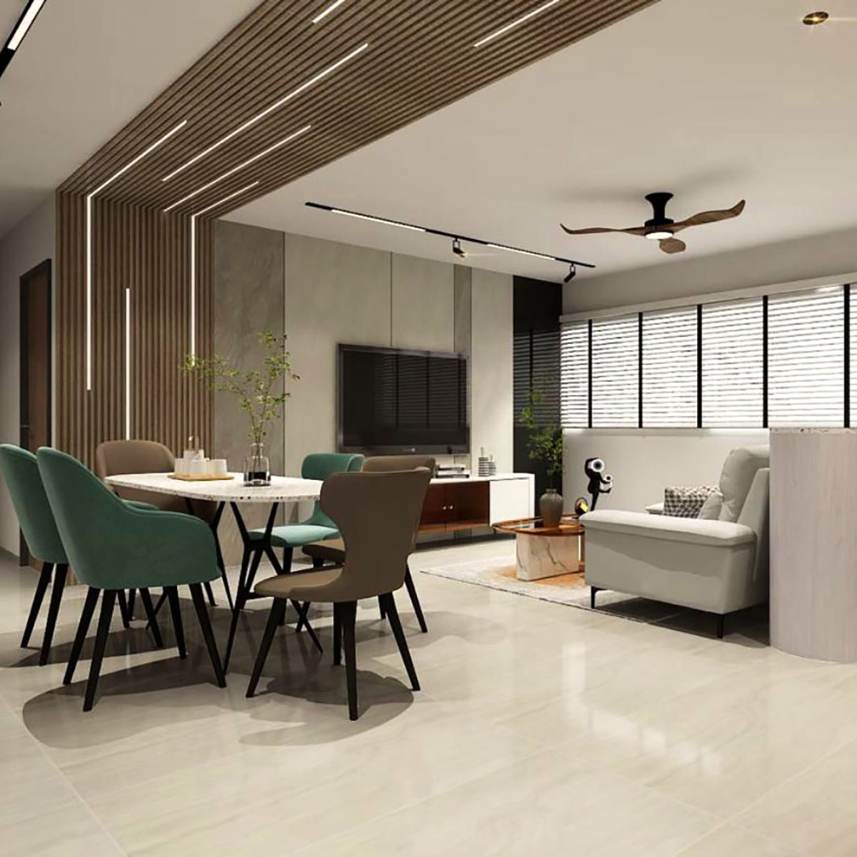 LE Design Studio final result of Blk807 Tampines Ave 4 Living Room LE Design Studio final result of Blk807 Tampines Ave 4 Living Room